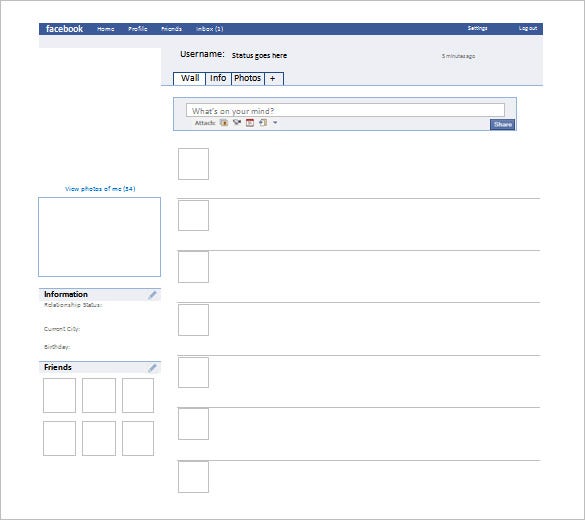 Facebook template download for word